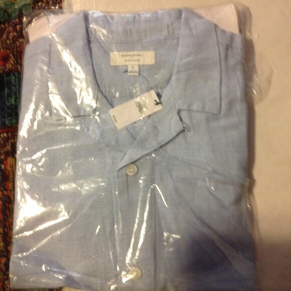 Banana Republic Men's Light Blue Button-Down Polo Shirt - Large - New with Tags - Picture 2 of 6